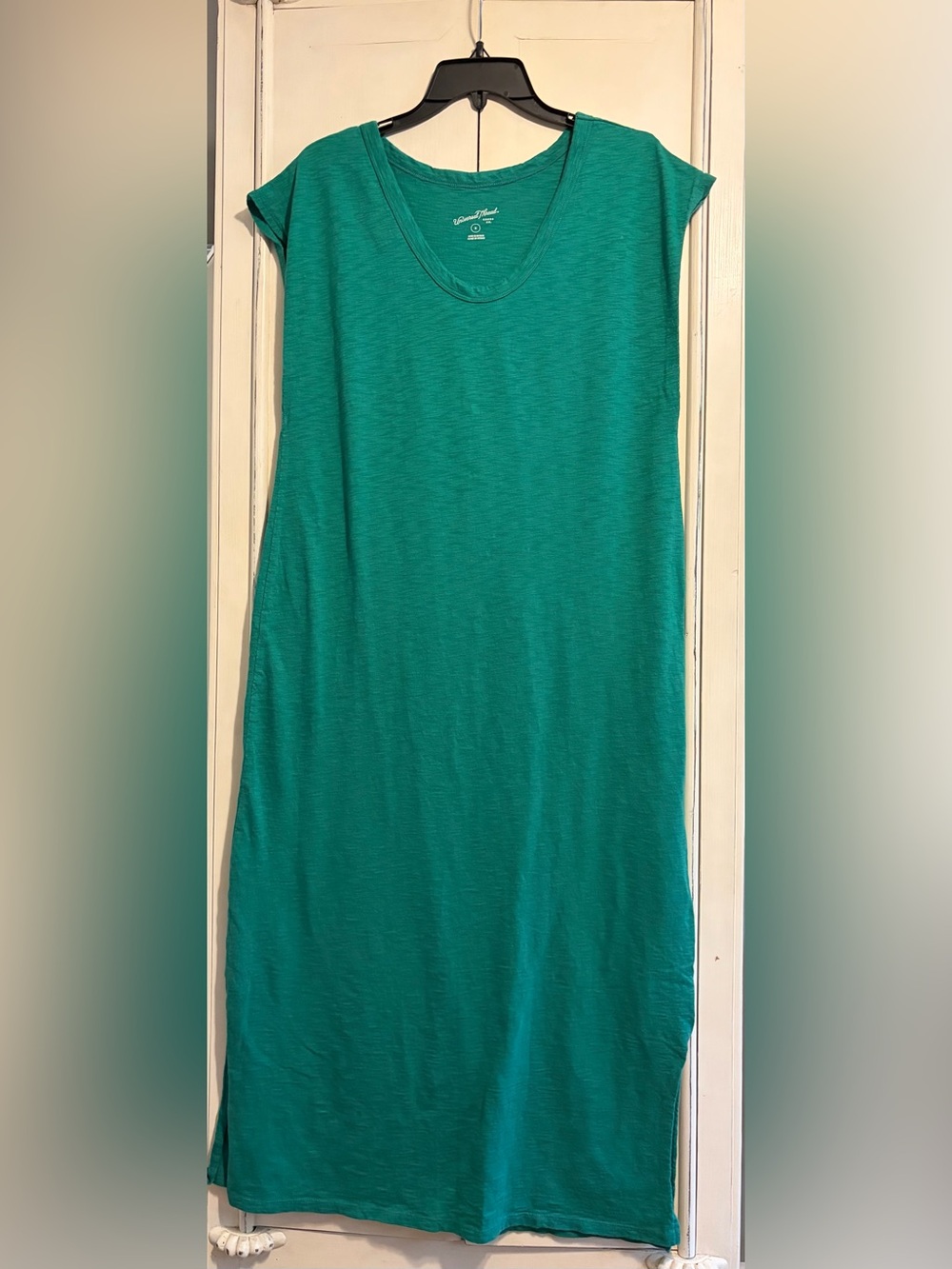 Universal Thread Cotton Teal A-Line Sleeveless Dress, size M